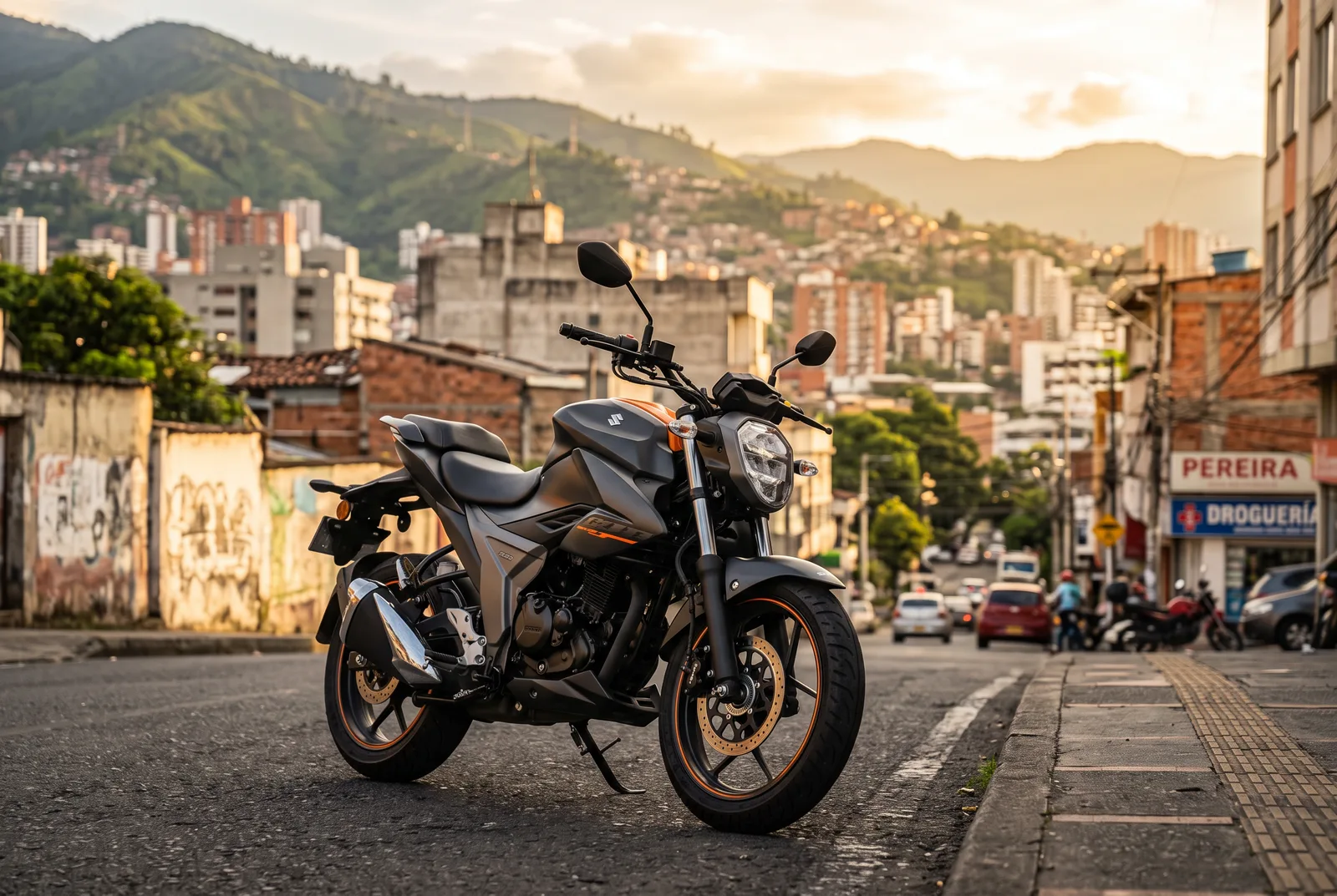 Motocicleta de trabajo con equipo GPS oculto instalado