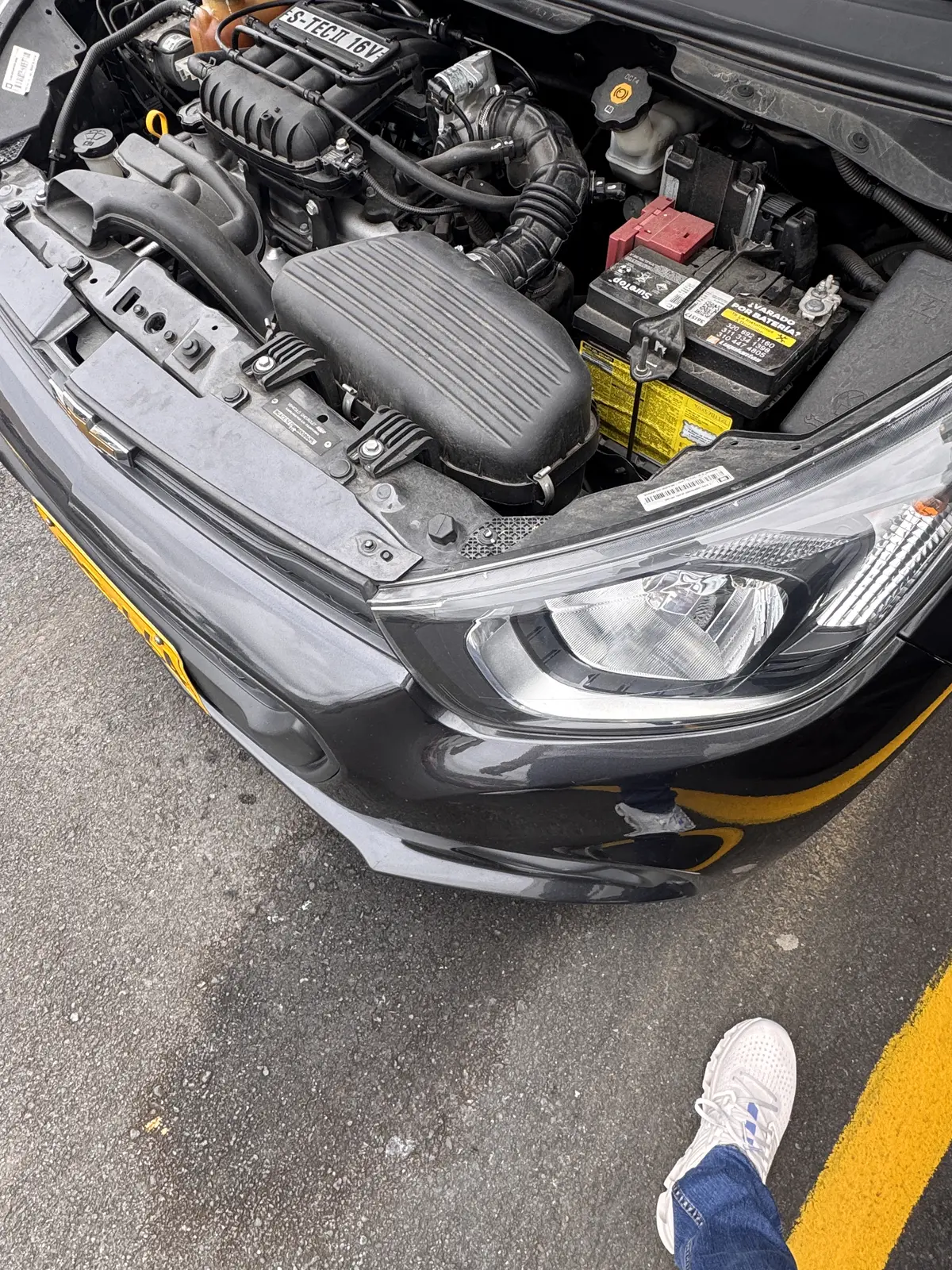 Compartimento del motor durante una instalacion