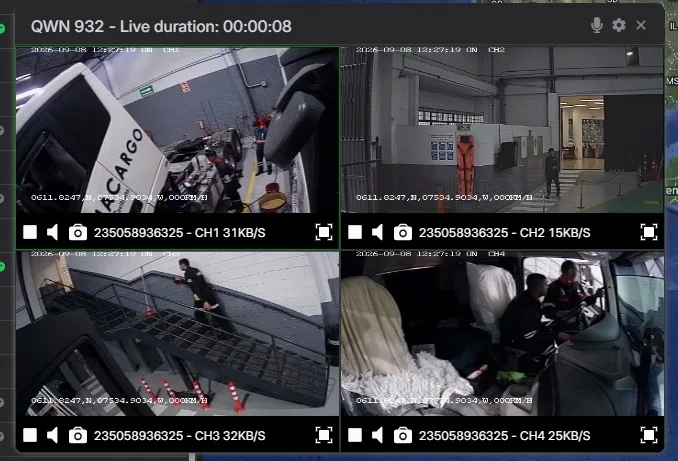 Video en vivo de un tractocamion recien equipado